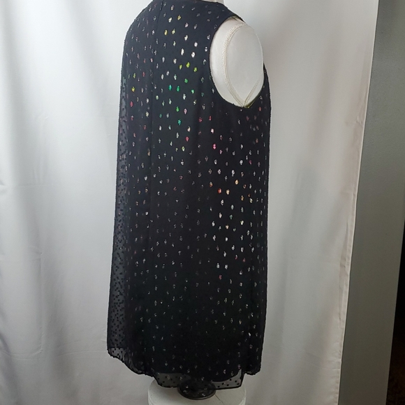 ALEX MARIE CASSIDY MINI BLACK RAINBOW DOT DRESS SIZE 10 - Picture 7 of 12